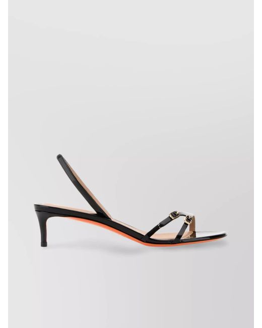 Santoni Metallic Leather Sandals