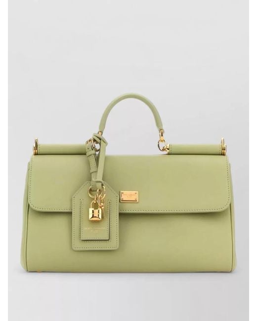 Dolce & Gabbana Metallic My Sicily Leather Shoulder Bag