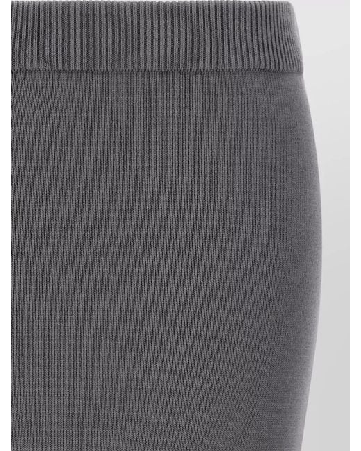 Entire studios Gray Midi Knit Skirt Elastic Waistband Hem