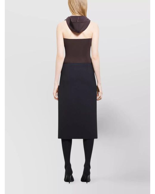 Courreges Purple Sleeveless Hooded Bodysuit