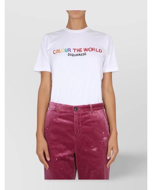 DSquared² Red Logo Print T-Shirt
