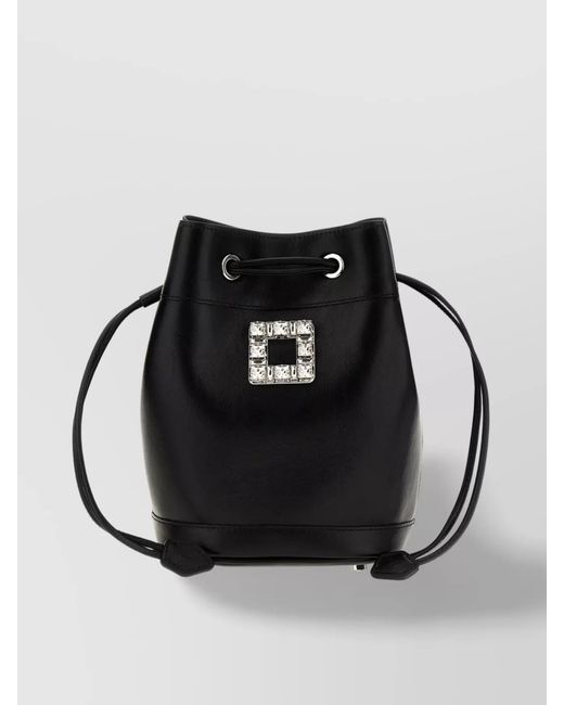 Roger Vivier Black Leather Bucket Bag