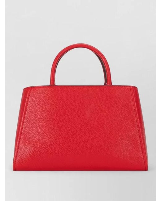 Elisabetta Franchi Red Leather-Effect Tote Bag