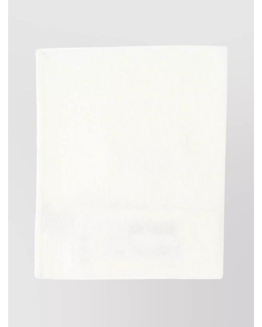Maison Margiela White Fine-Knit Wool Neck Warmer