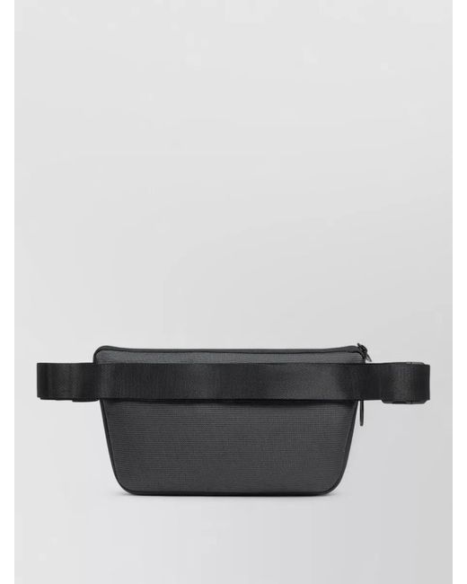 Piquadro Gray Belt Bag Adjustable Strap Front Pockets for men