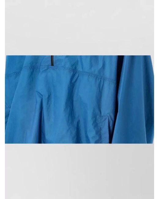 Loewe Blue Hooded Relaxed Anorak Layered Casual Style for men