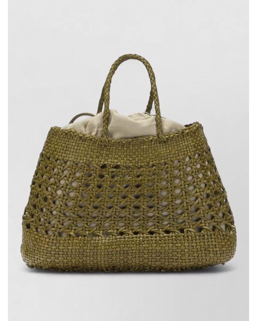 Dragon Diffusion Green Na Na Leather Beach Bag