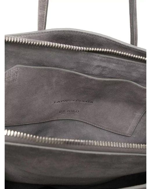 The Attico Gray La Passeggiata Medium Tote Bag Top
