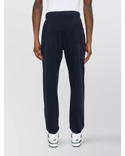 Autry Blue Logo Cotton Jersey Sweatpants With Pockets for men