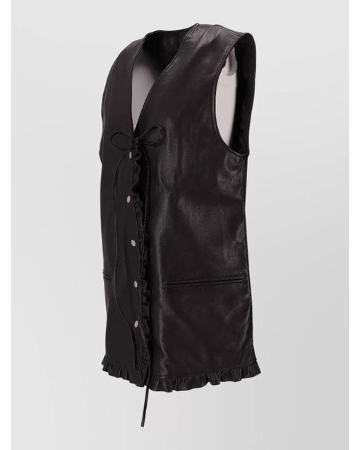 Niccolò Pasqualetti Black Leather Vest