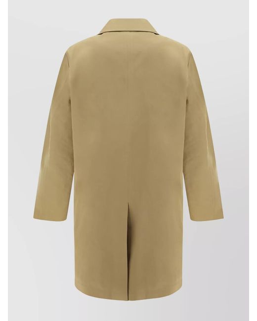 Saint Laurent Natural Cotton Single-Breasted Coat for men