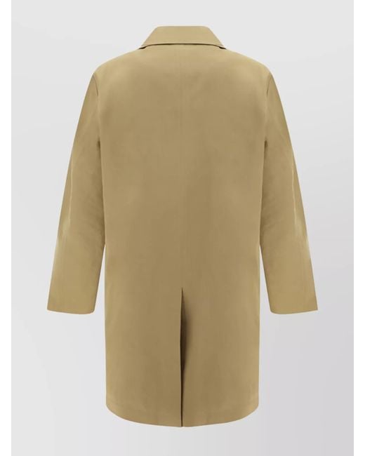 Saint Laurent Natural Cotton Single-Breasted Coat for men