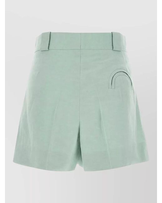 Blazé Milano Green Zenith Silk Blend Tailored Shorts