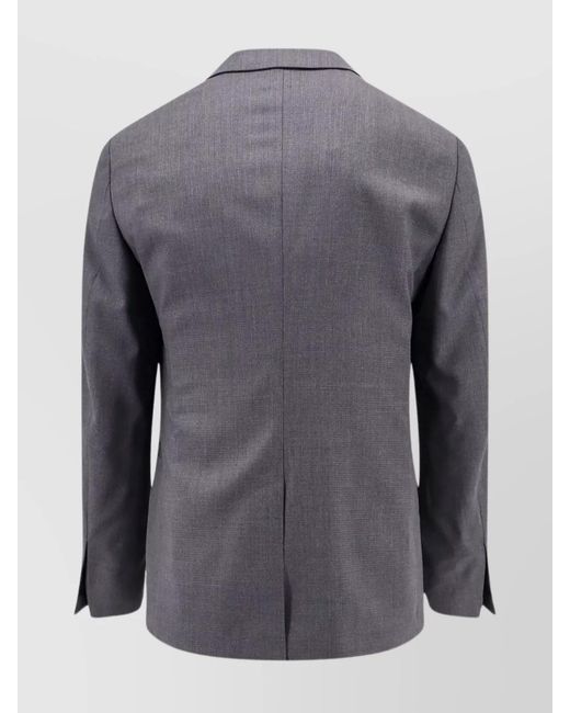 Givenchy Gray Wool Blazer Tailored Back Vent Detail for men
