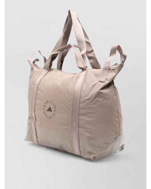 Adidas By Stella McCartney Natural Logo-Print Tote Bag