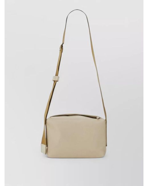 Uma Wang White Leather Shoulder Crossbody Bag Rectangular Shape