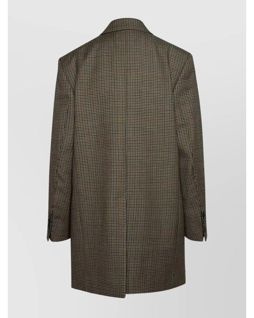 AMI Green Virgin Wool Double-Breasted Oversized Jacket