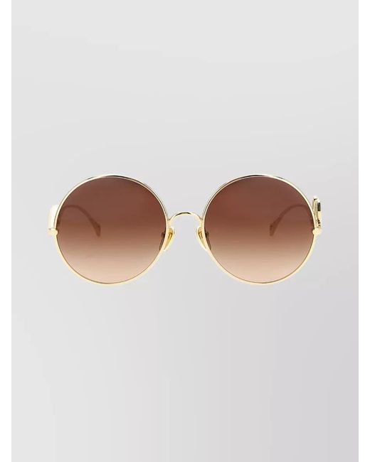 Chloé Brown Metal Round Sunglasses