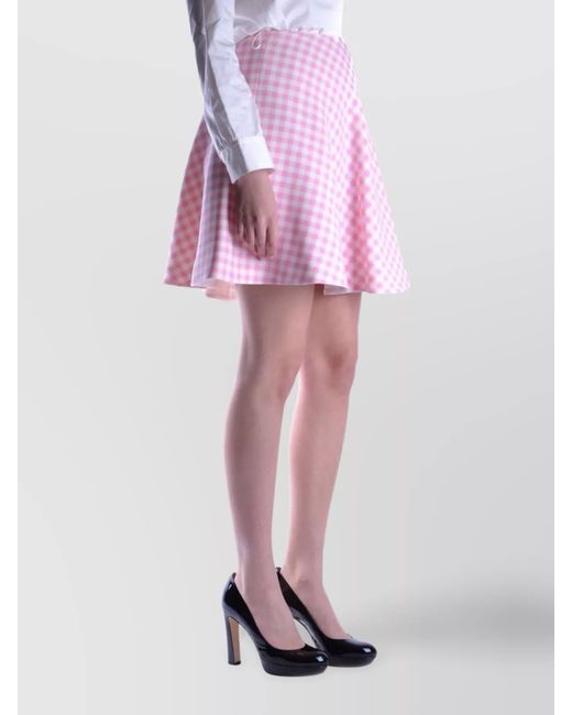 Prada Pink Wool A-Line Skirt