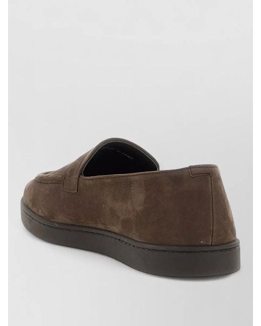Church's Brown Stanley Loafers Round Toe Rubber Sole Suede for men