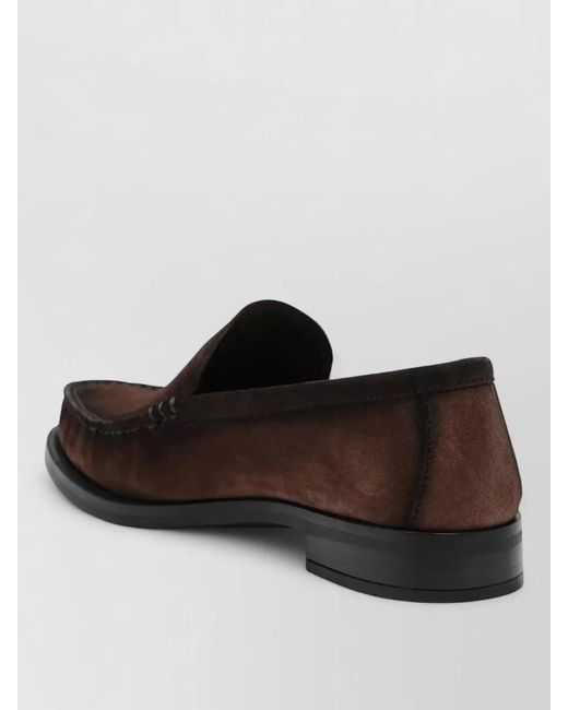 Prada White Suede Moc Toe Stitching Loafers