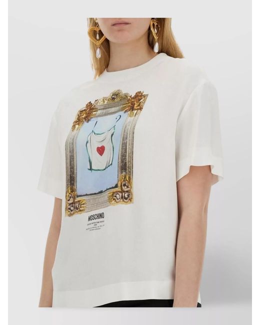Moschino White Printed T-Shirt