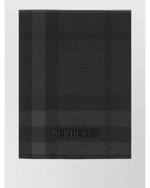 Burberry Black Printed Canvas Wallet for men