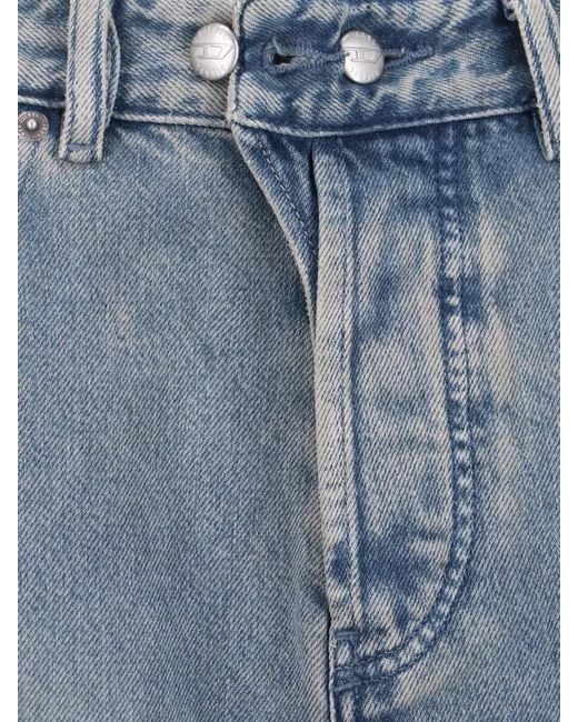 DIESEL Blue Wide-Leg Trousers