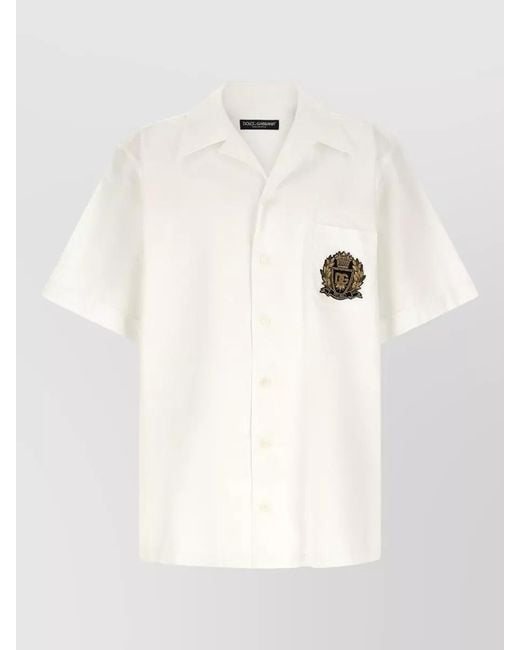 Dolce & Gabbana Natural Cotton Hawaii Shirt for men