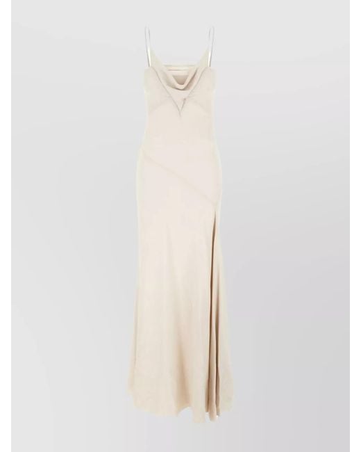 Isabel Marant White Silk Blend Cutout Maxi Slip Dress