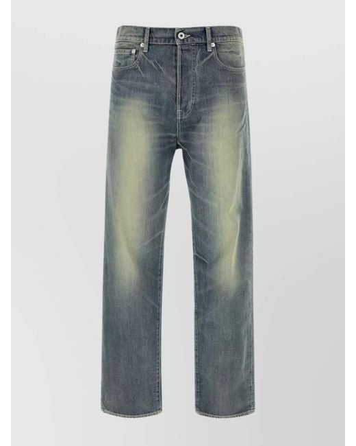 KENZO Blue Denim Straight-Leg Jeans for men
