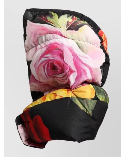 Dolce & Gabbana Black Floral Print Head Wrap