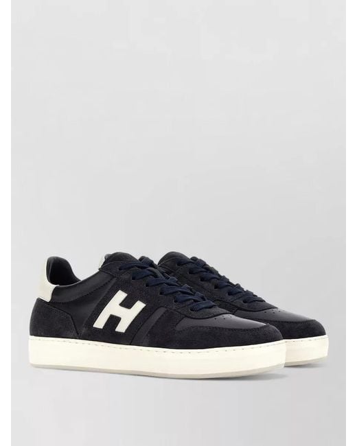 Hogan Blue Leather Low-Top Sneakers for men