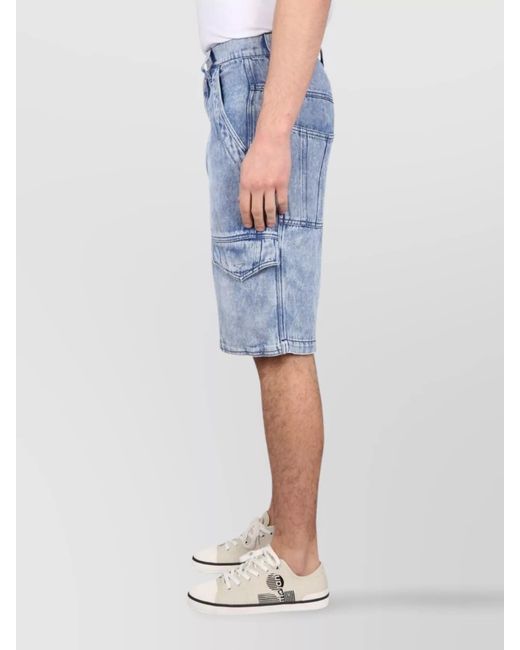 Isabel Marant Blue Cargo Shorts for men