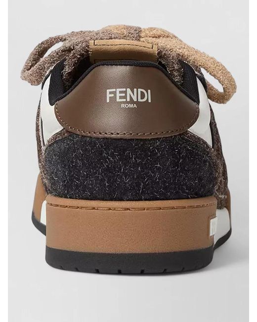 Fendi Multicolor Leather Low-Top Sneakers for men
