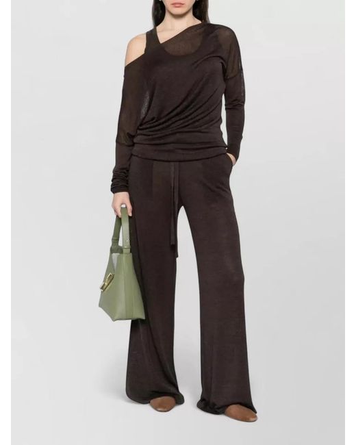 P.A.R.O.S.H. Multicolor Linen Viscose Trousers