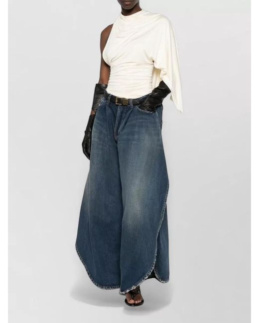 Balenciaga Blue Tulipano Distressed Straight-Leg Jeans