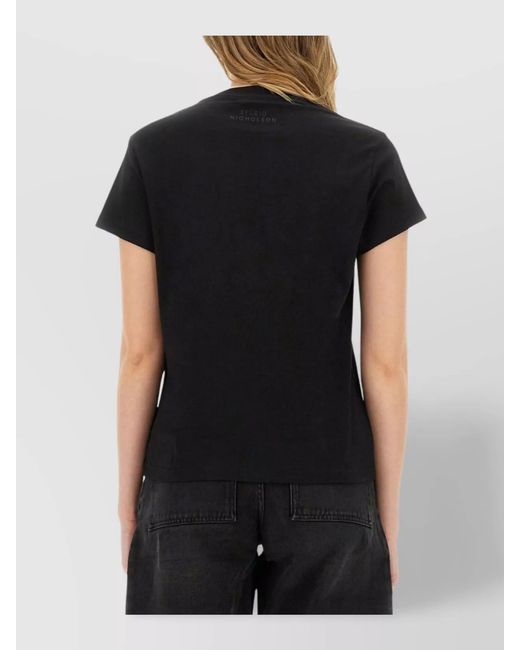 Studio Nicholson Black Cotton Marine T-Shirt