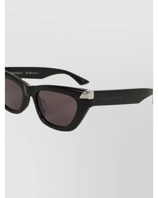 McQueen Brown Acetate Punk Rivet Sunglasses
