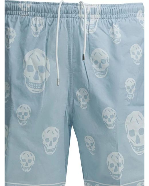 McQueen Blue Swim Shorts for men