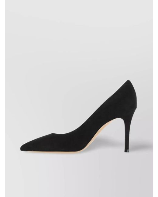 Gianvito Rossi Black Suede Leather High-Heel Pumps