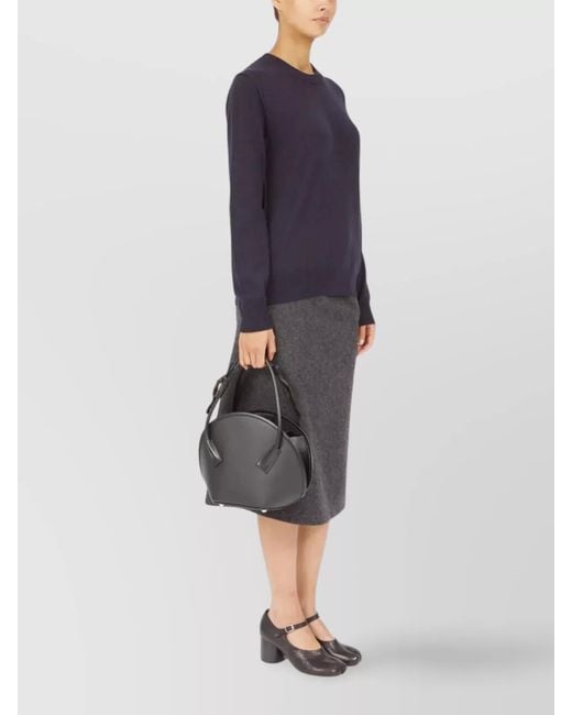 Maison Margiela Black Calf Leather Shoulder Bag