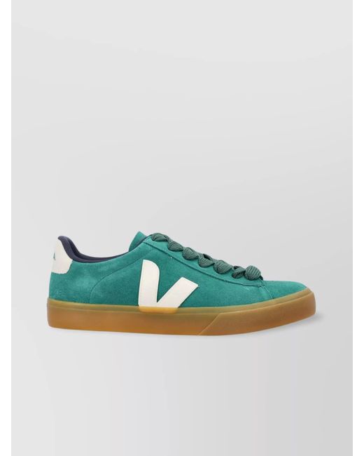 Veja Green Bold Campo Sneakers With Round Toe for men