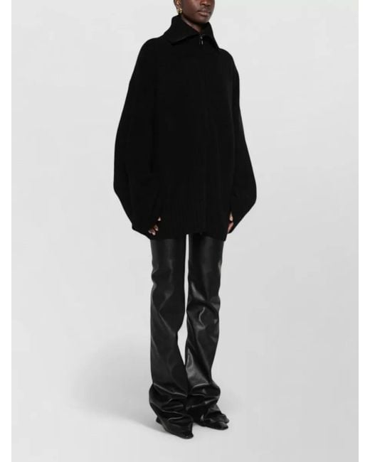 Frankie Shop Black Wool Oversized Cardigan