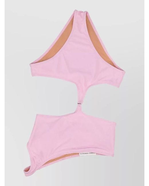 Niccolò Pasqualetti Pink One Shoulder Bikini Cut Out Two Tone