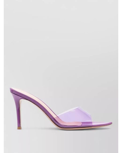 Gianvito Rossi Pink Elle 85 Mule Plexiglass Transparent Strap