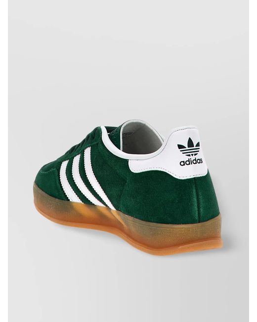 Adidas Originals Green Leather Gazelle Indoor Low-Top Sneakers for men