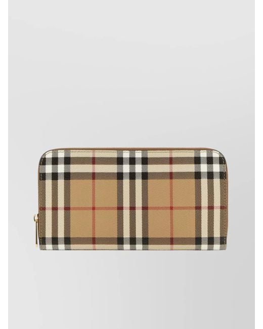 Burberry Natural Printed Canvas Wallet