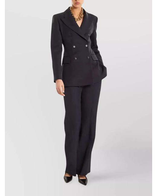 P.A.R.O.S.H. Blue Straight-Leg Trousers