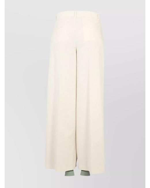 Ballantyne Natural Cotton Wide-Leg Trousers